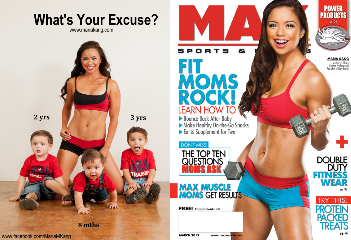 Mother fit. Fitmom. Fitness Mommy. Muscle Mommy. Maria Kang Instagram.