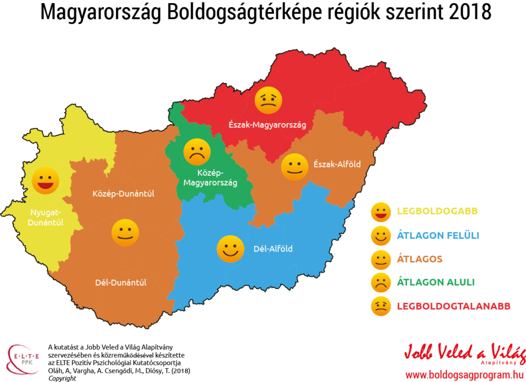 Boldogságtérkép: A házasok és több gyermeket nevelők boldogabbak